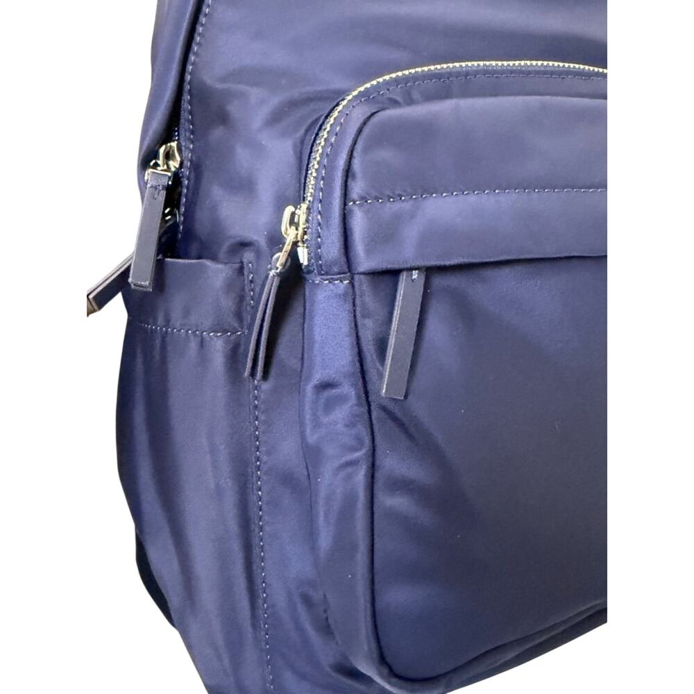 Tory Burch Navy Nylon Zip-Front Backpack new - Picture 4 of 8